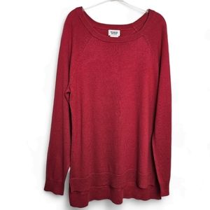 Monroe & Main Women's Cotton & Cashmere Red Sweater Size S